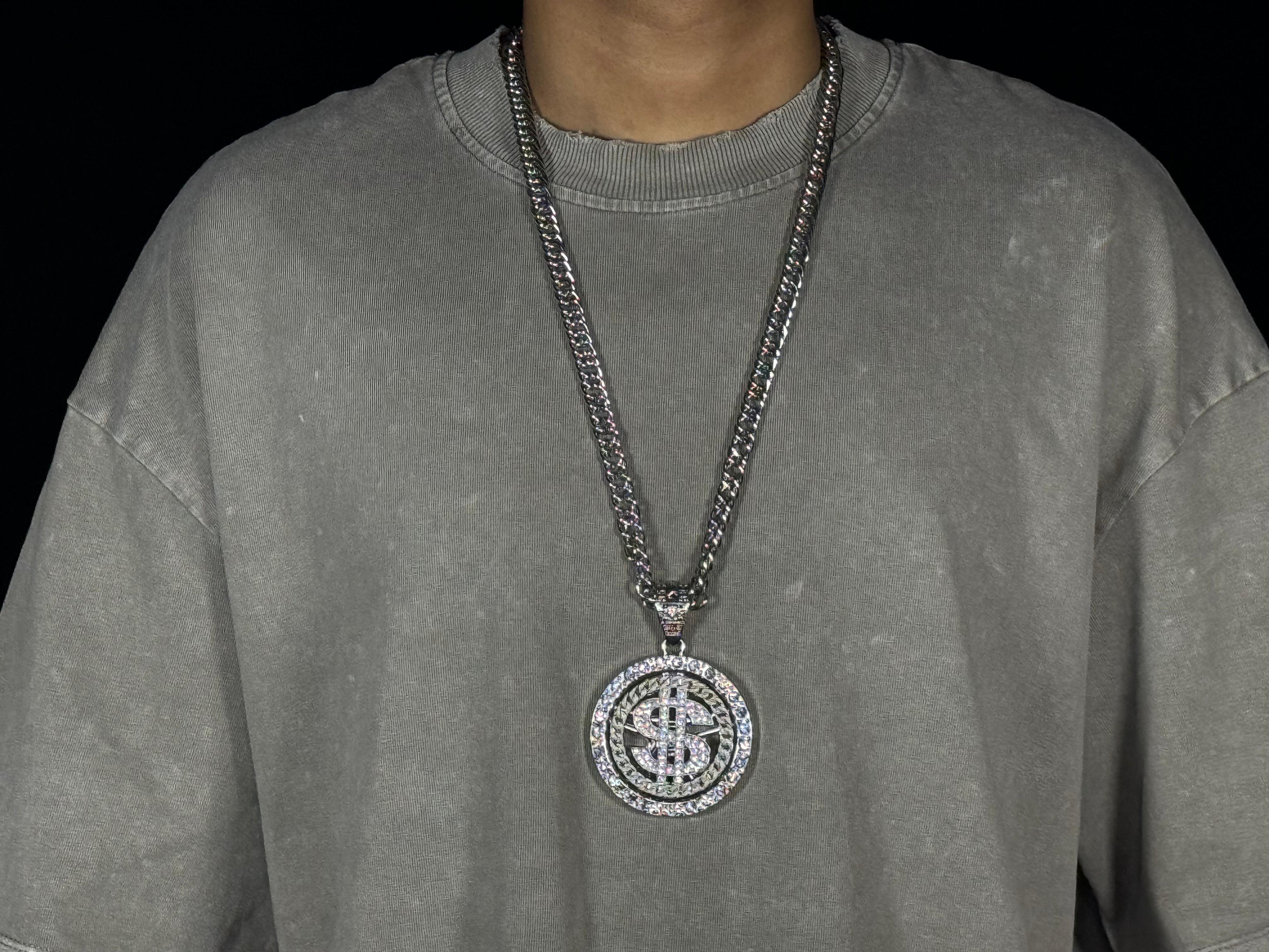 Iced Dollar Pendant