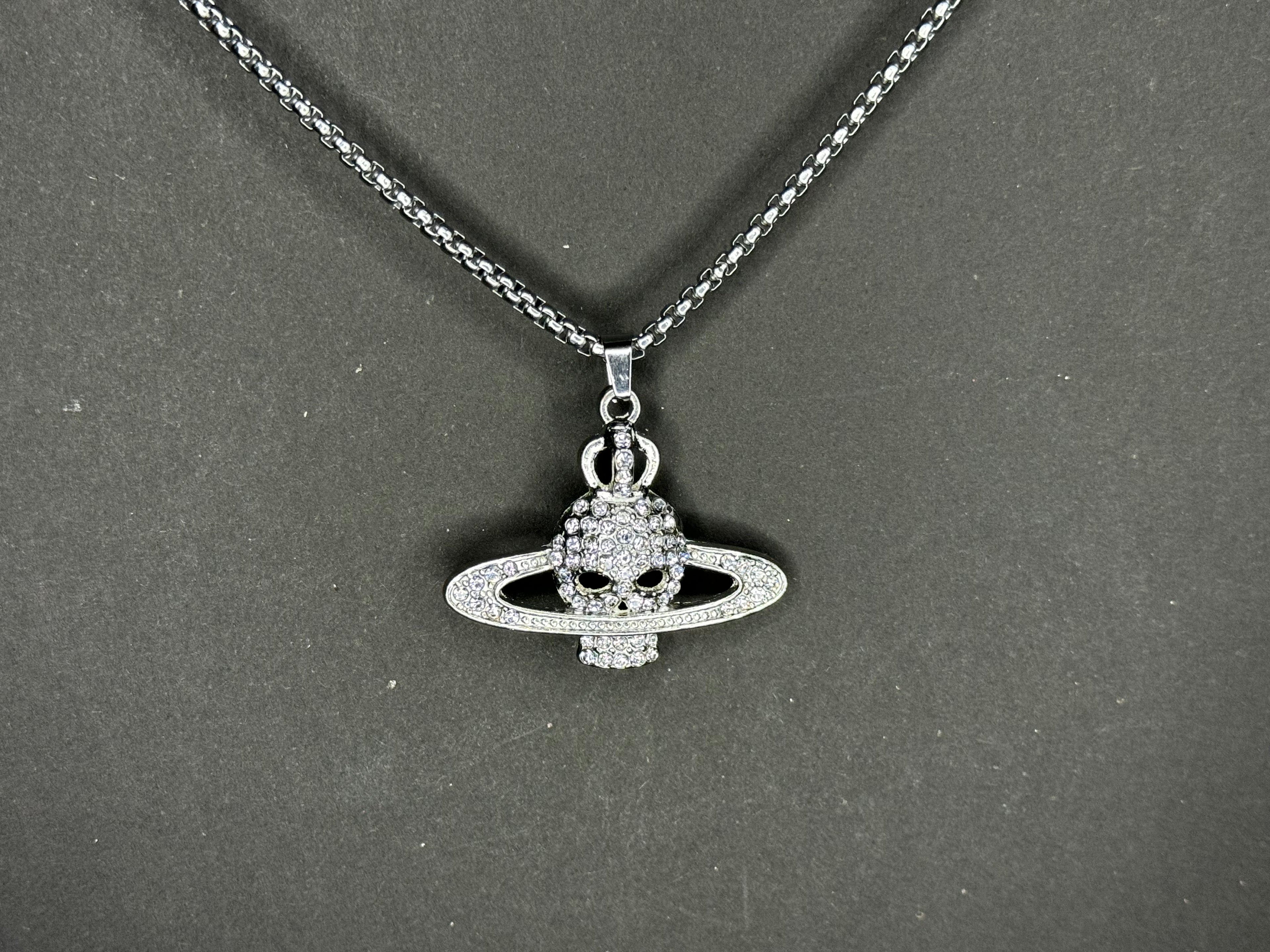 Iced Cosmic Skull Pendant