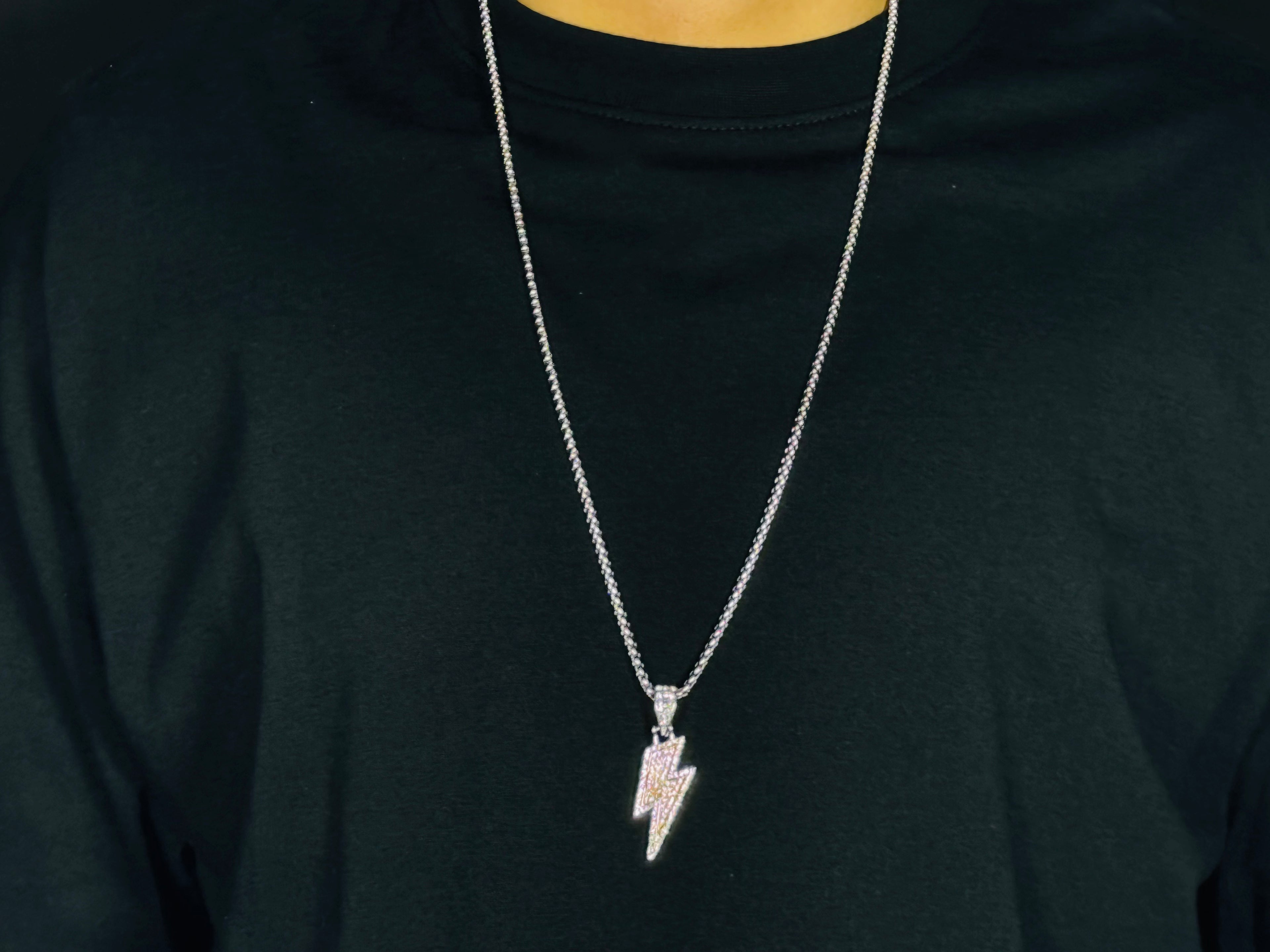 Iced Lightning Pendant
