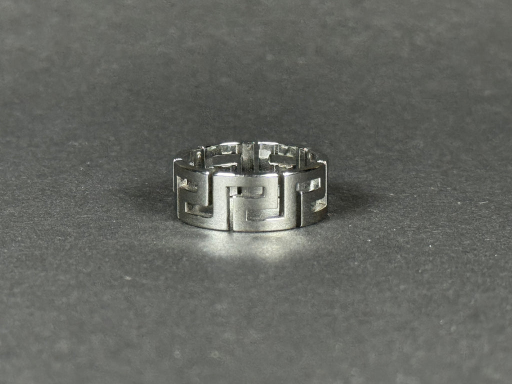 Greek Key Ring (Silver)