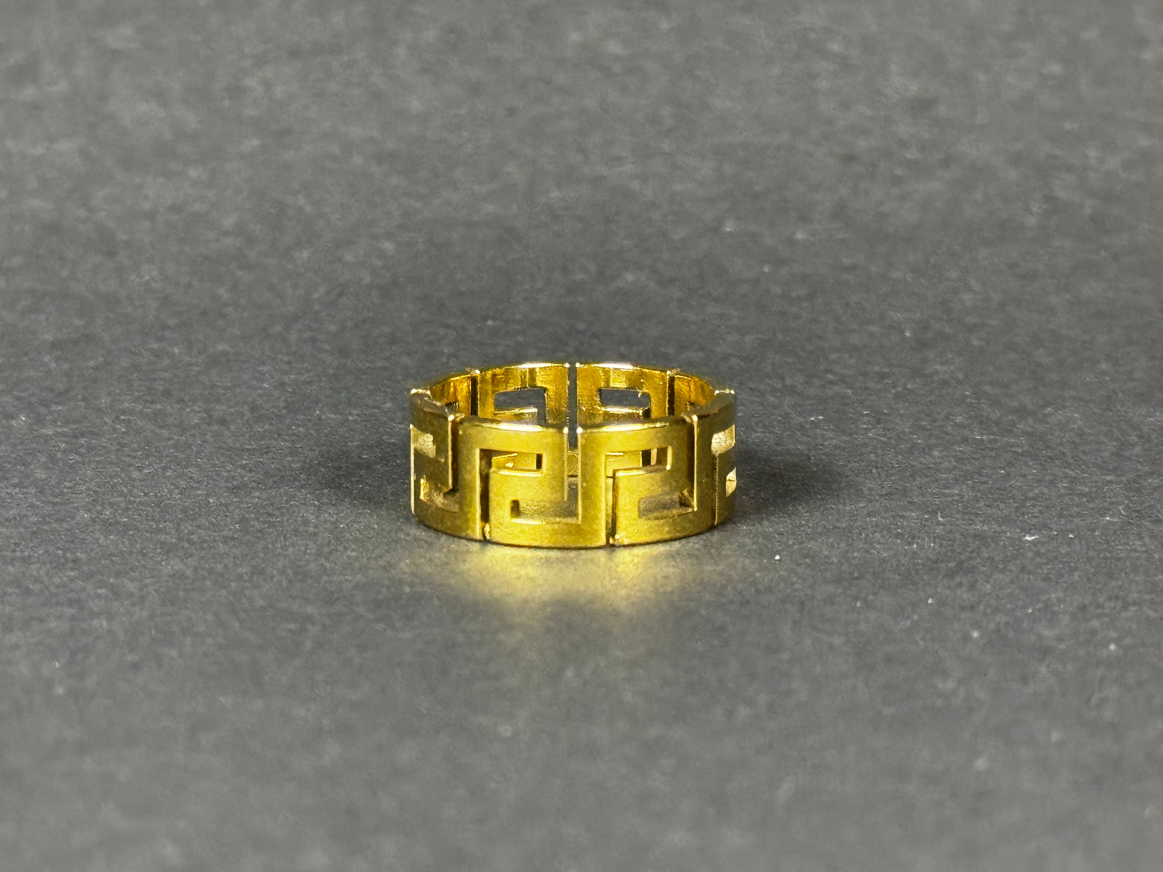 Greek Key Ring (Gold)