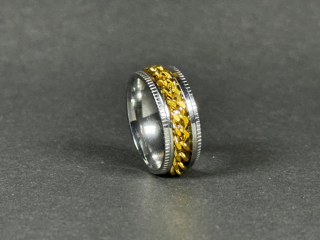 Rotating Chain Ring (Gold)