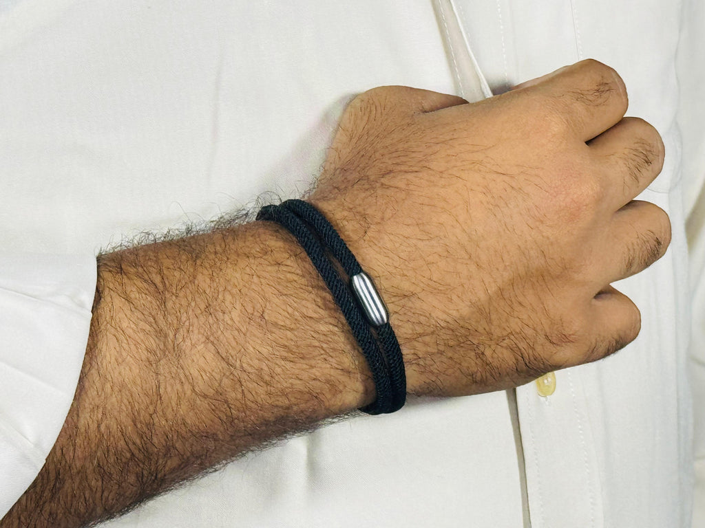 Magnetic Rope Bracelet (Black)