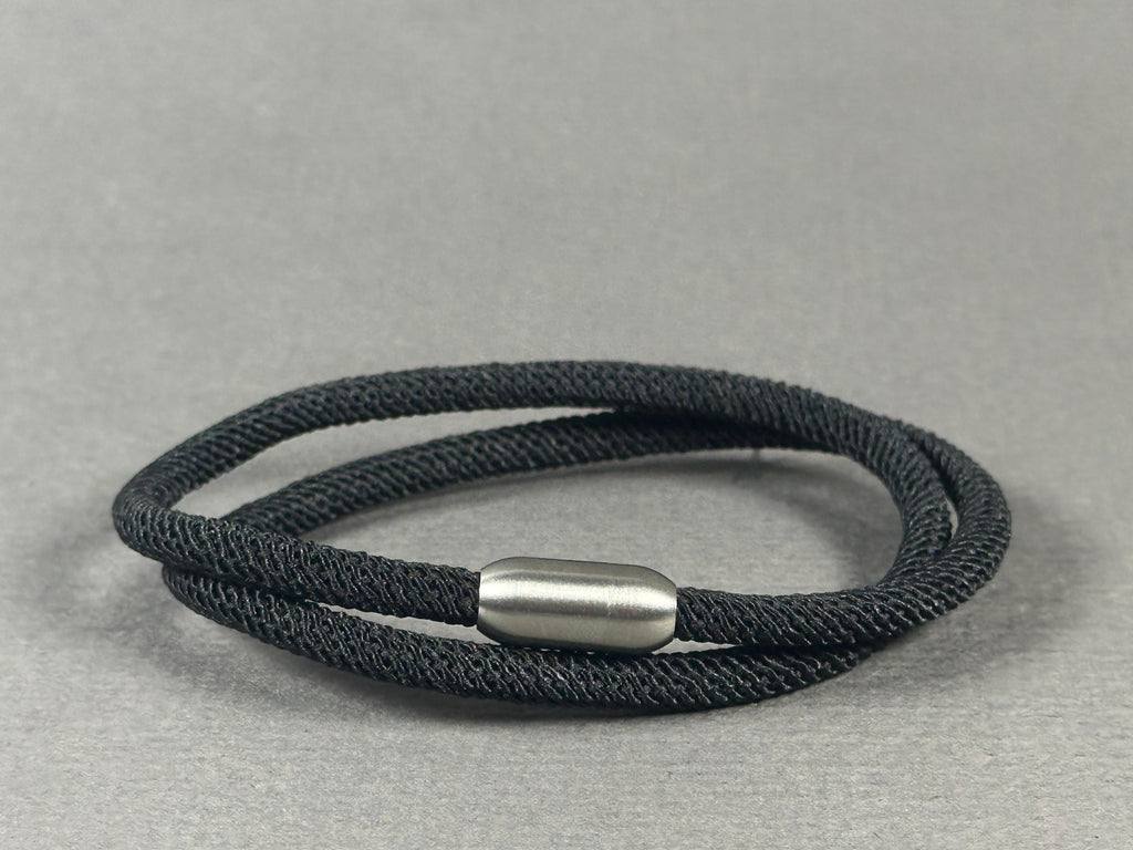Magnetic Rope Bracelet (Black)